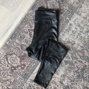 Faux Leather Thermal Leggings